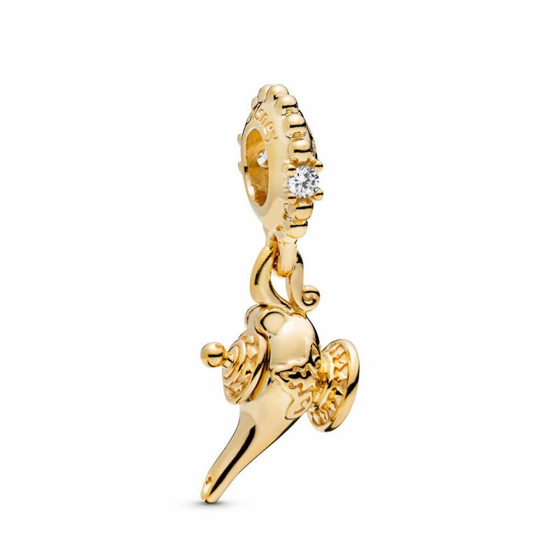 Pandora Disney Magic Lamp Dangle Charm Gold Egypt RG9258470